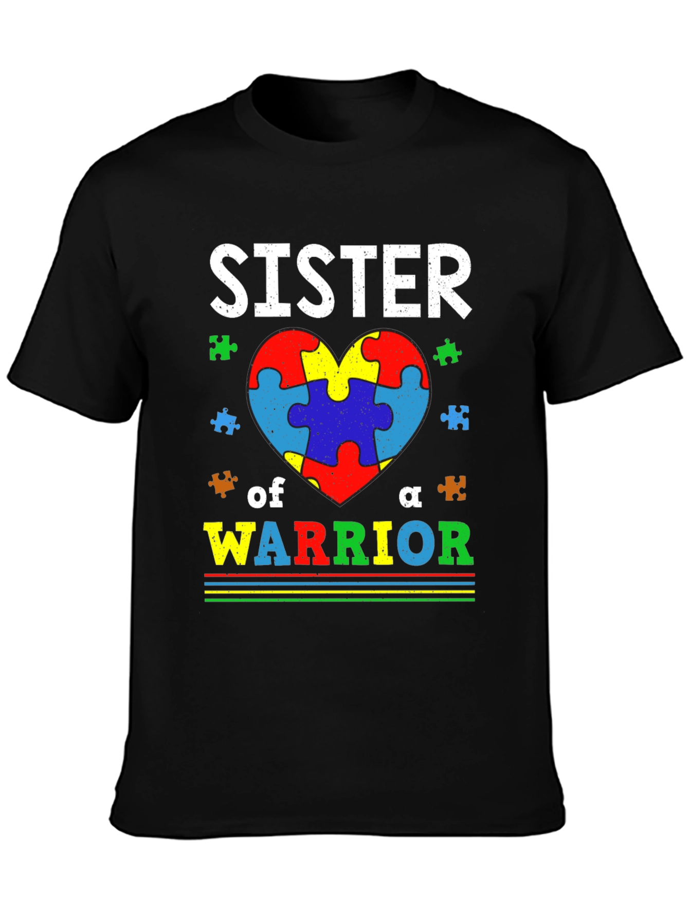 Sister of a Warrior Autism Awareness T-Shirt