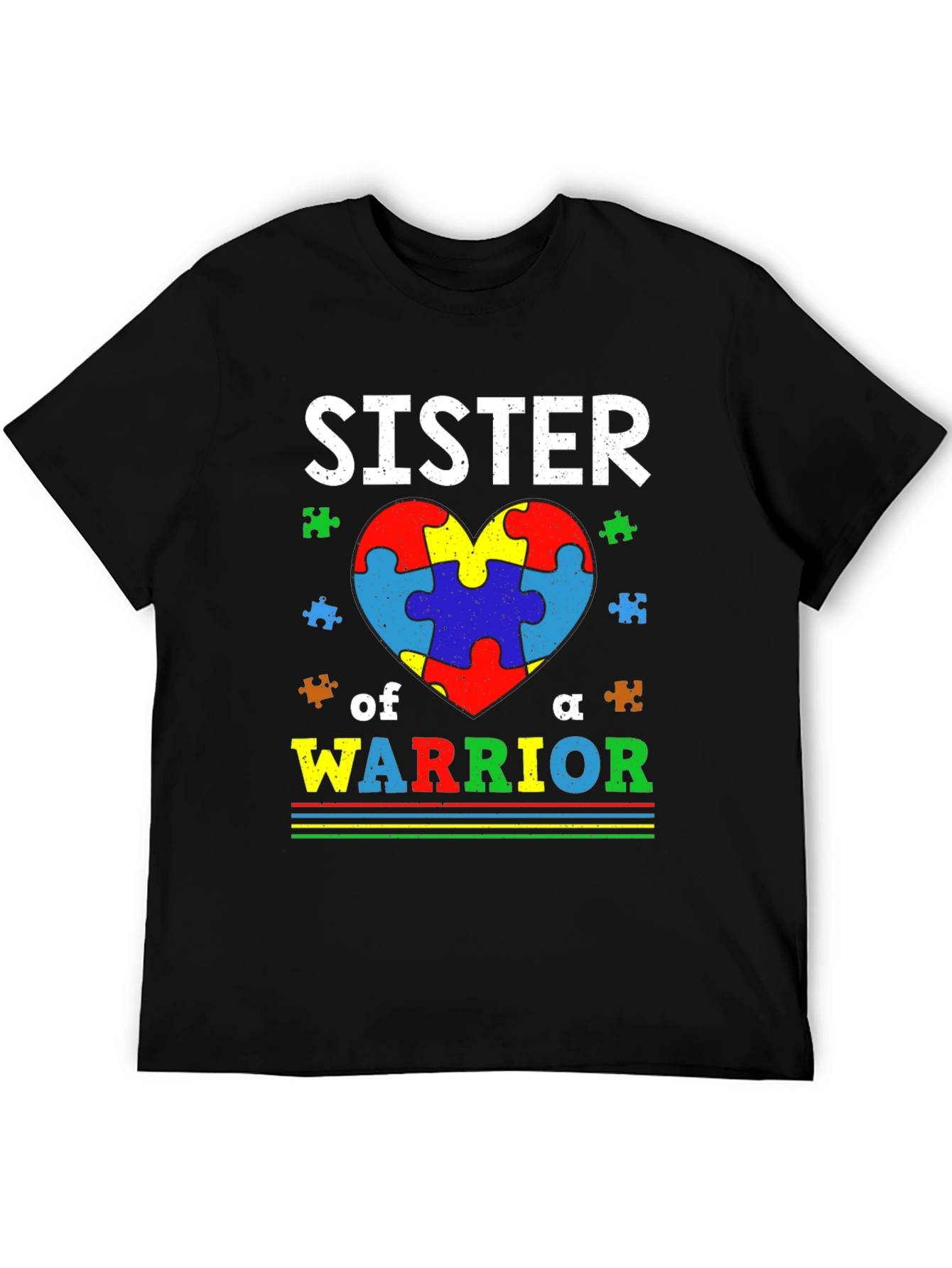 Sister of a Warrior Autism Awareness T-Shirt