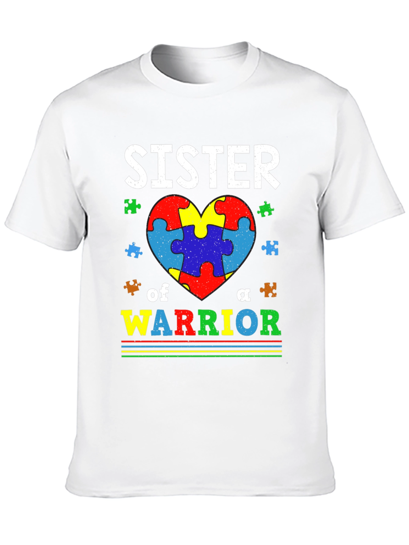 Sister of a Warrior Autism Awareness T-Shirt