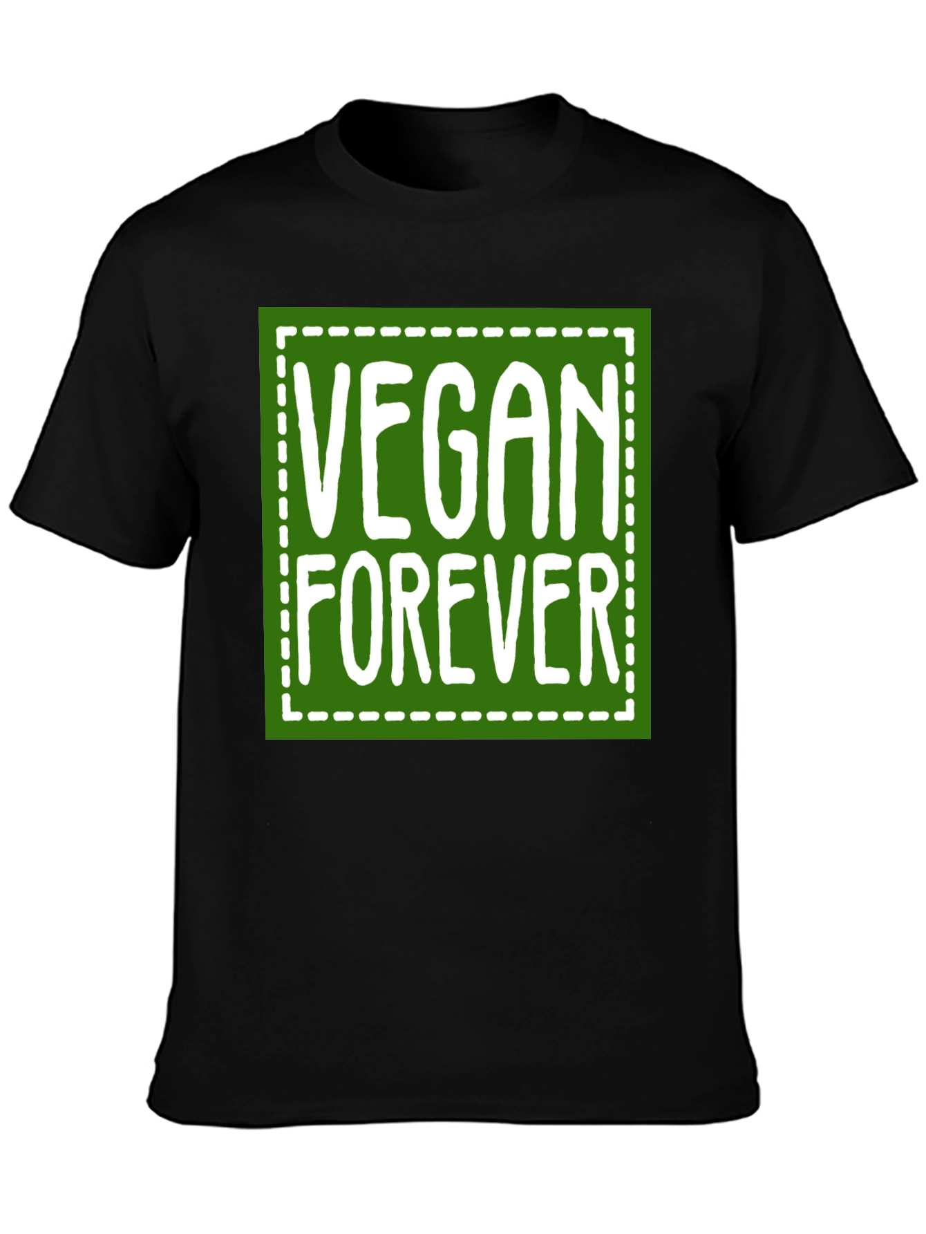 Vegan Forever Graphic Tee - Green Square
