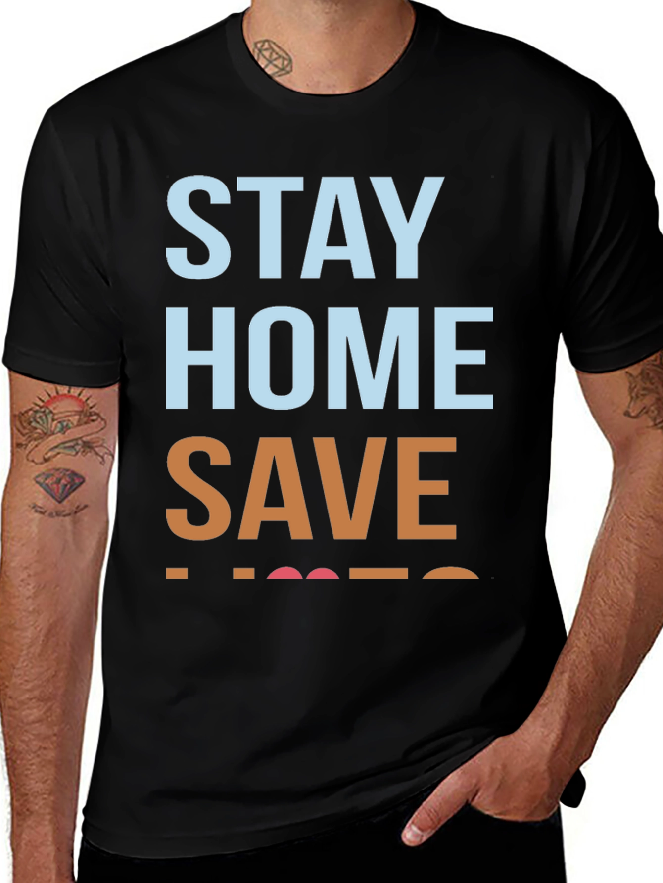 Stay Home Save Lives Graphic Tee