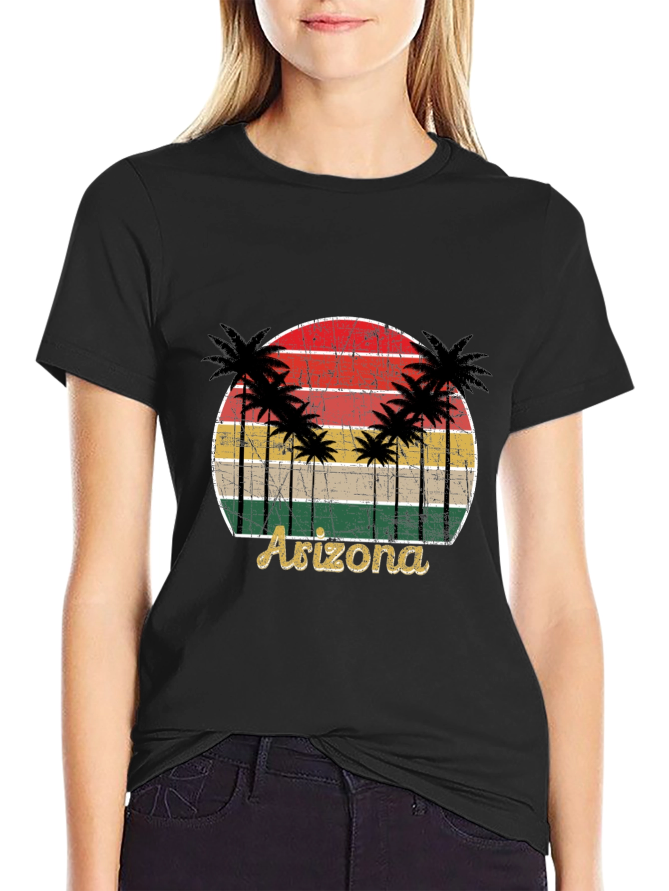 Retro Arizona Palm Tree Graphic T-Shirt