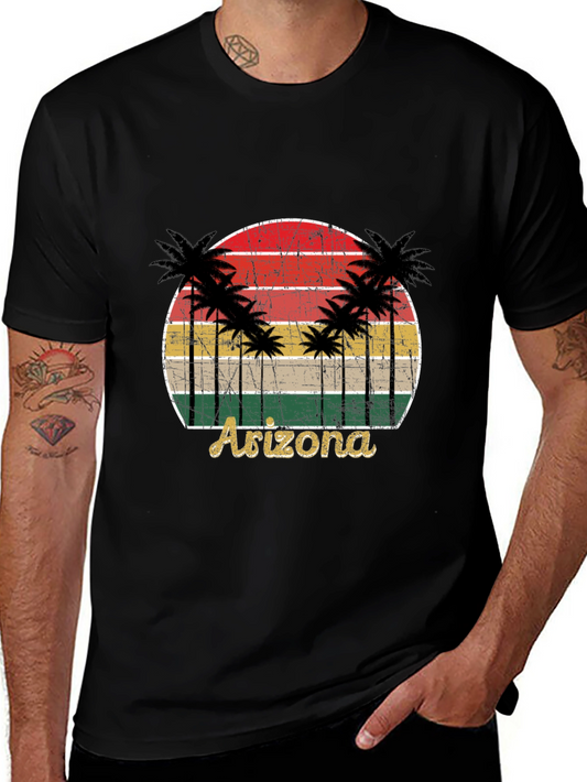 Retro Arizona Palm Tree Graphic T-Shirt