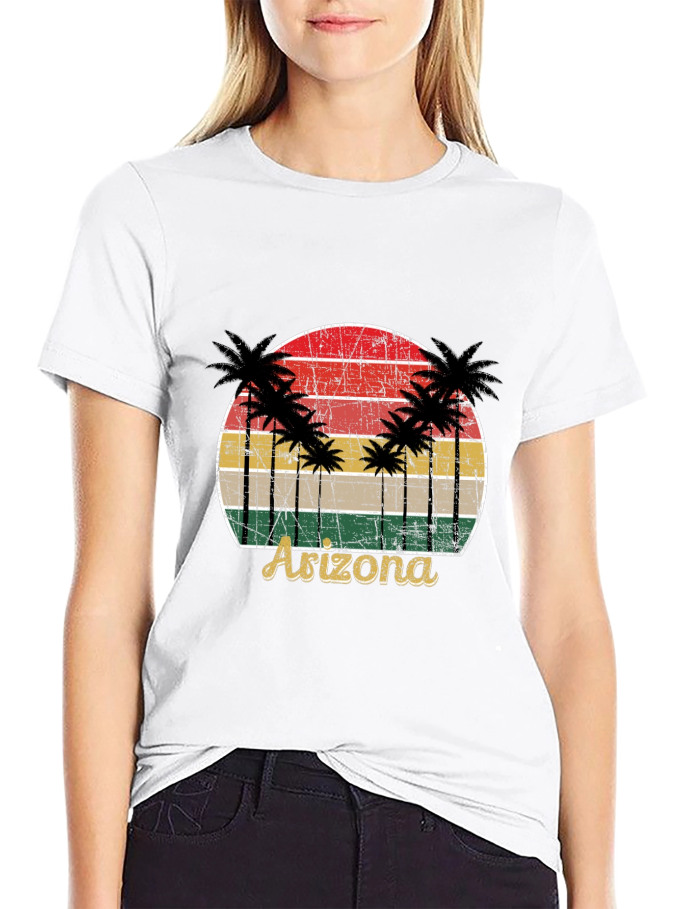 Retro Arizona Palm Tree Graphic T-Shirt