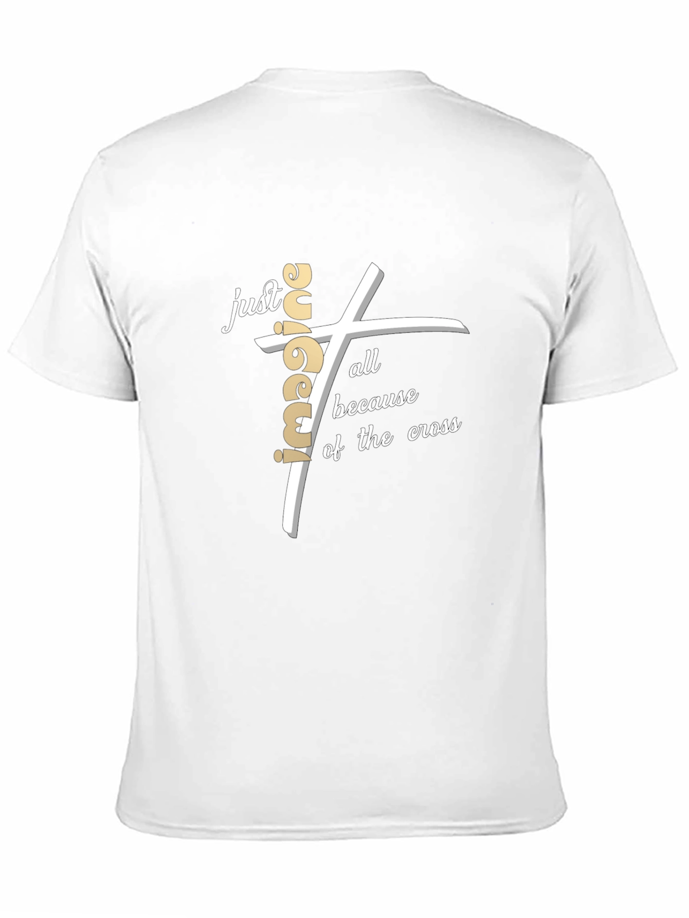 Imagine All Because of the Cross Black T-Shirt