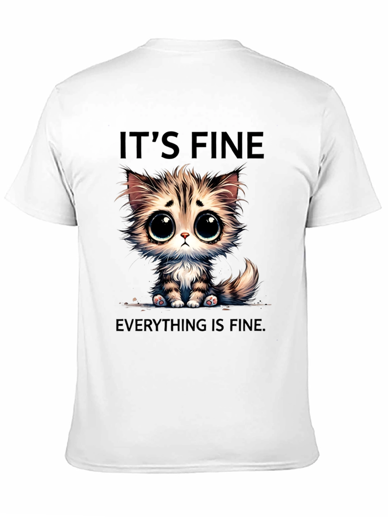 Its Fine Everything is Fine Cat T-Shirt