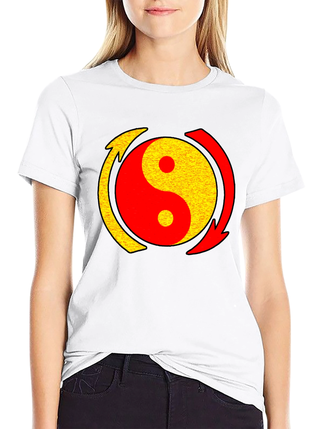 Yin Yang Arrow T-Shirt - Balance & Style