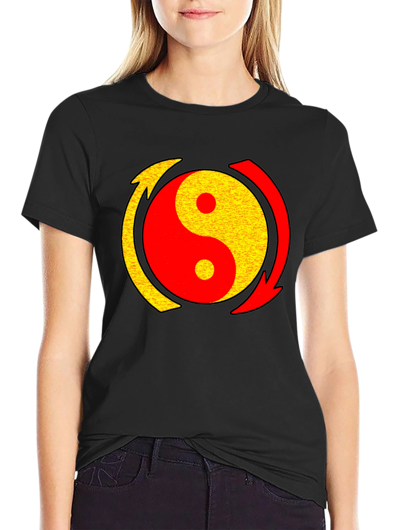 Yin Yang Arrow T-Shirt - Balance & Style