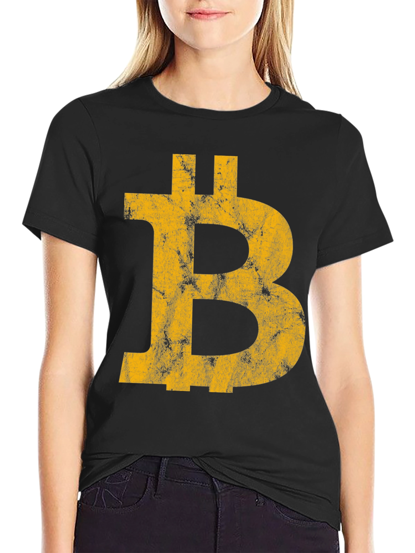 Bitcoin Symbol Black T-Shirt - Cryptocurrency Tee