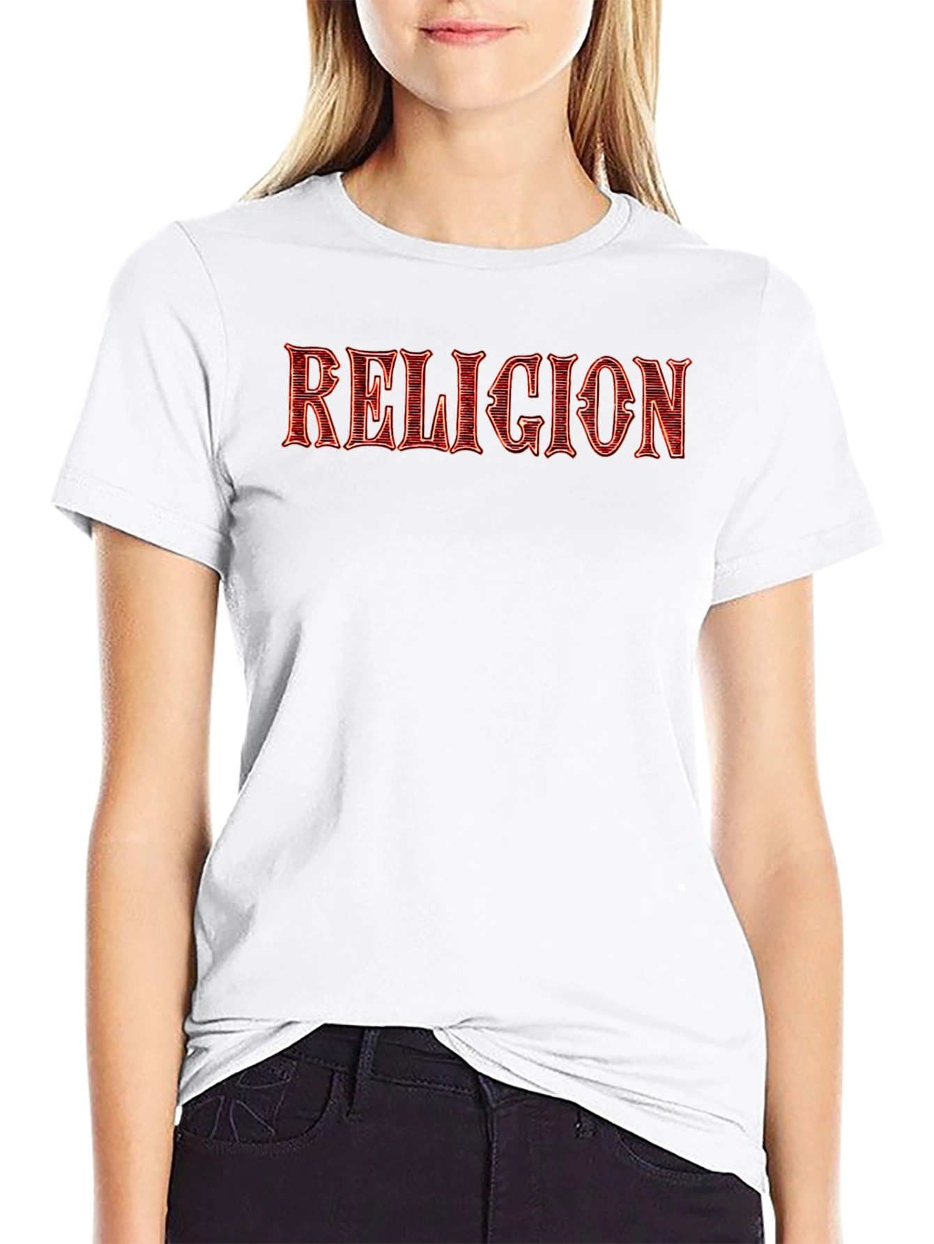 Religion Graphic Tee - Soft Cotton Blend T-Shirt