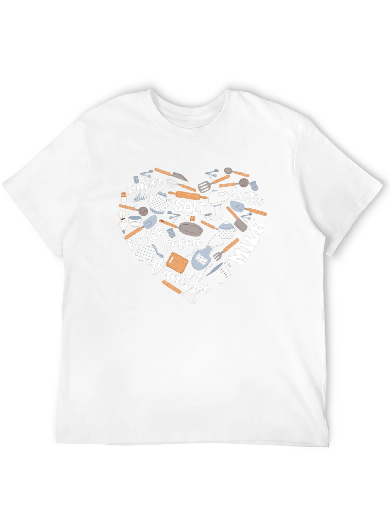Baking Ingredients Heart Graphic T-Shirt