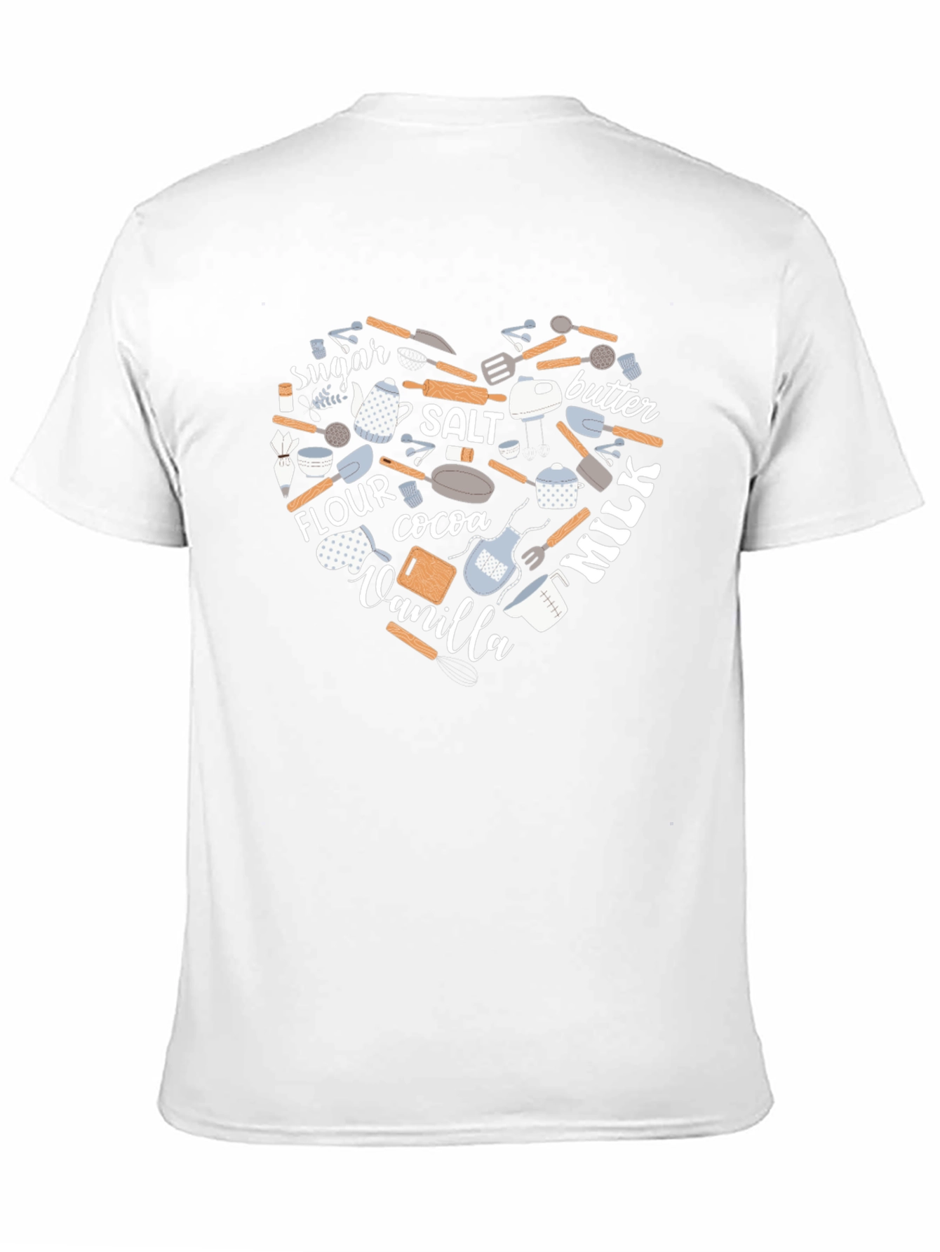 Baking Ingredients Heart Graphic T-Shirt