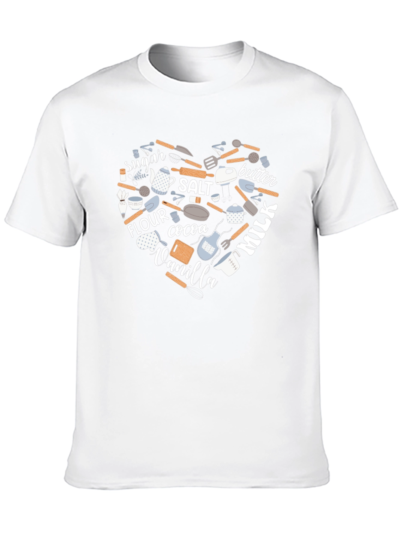 Baking Ingredients Heart Graphic T-Shirt