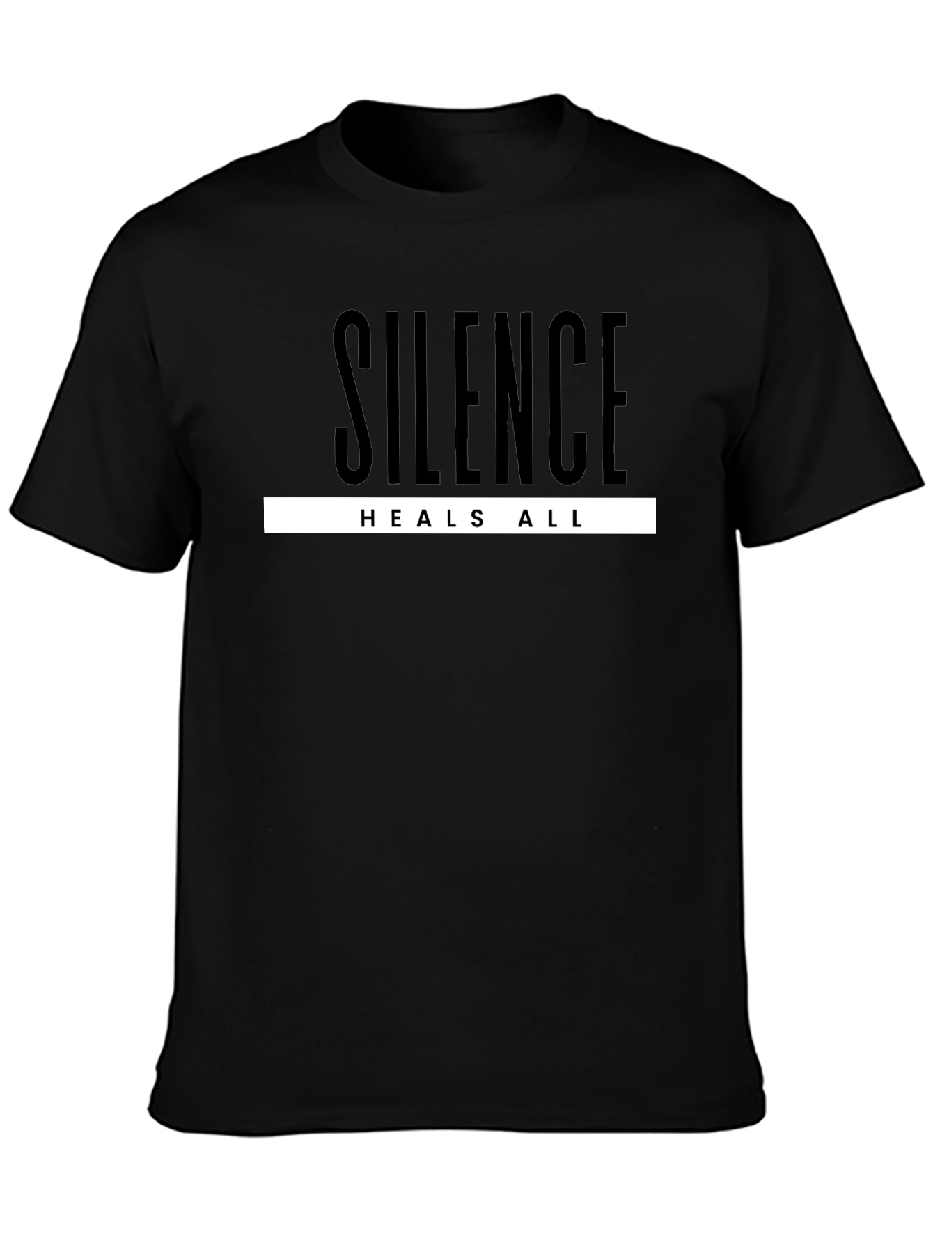 Silence Heals All Graphic Tee - Black T-Shirt