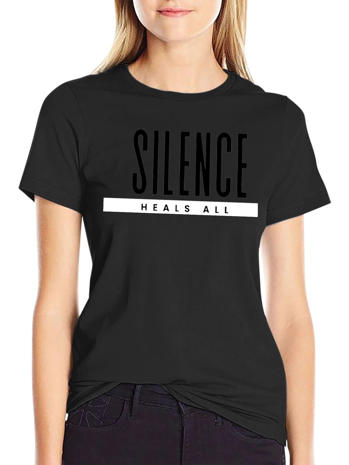 Silence Heals All Graphic Tee - Black T-Shirt