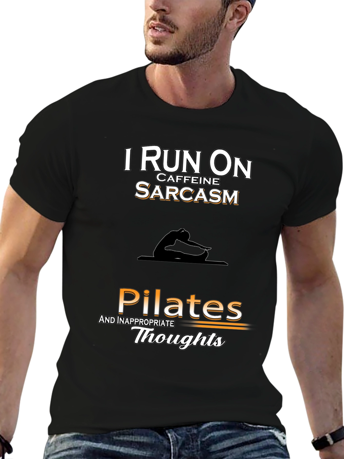 Pilates & Sarcasm T-Shirt - Funny Workout Tee
