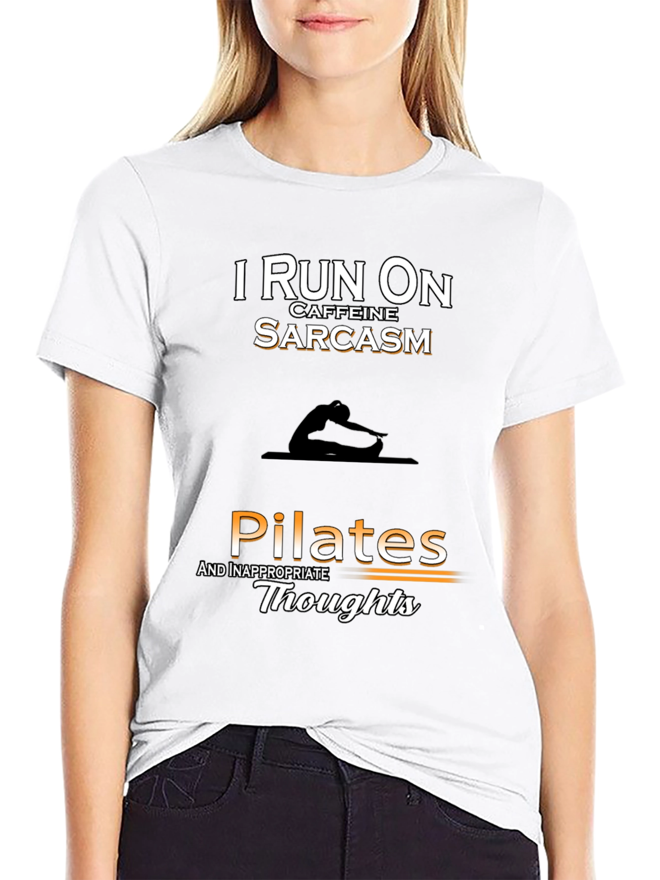 Pilates & Sarcasm T-Shirt - Funny Workout Tee