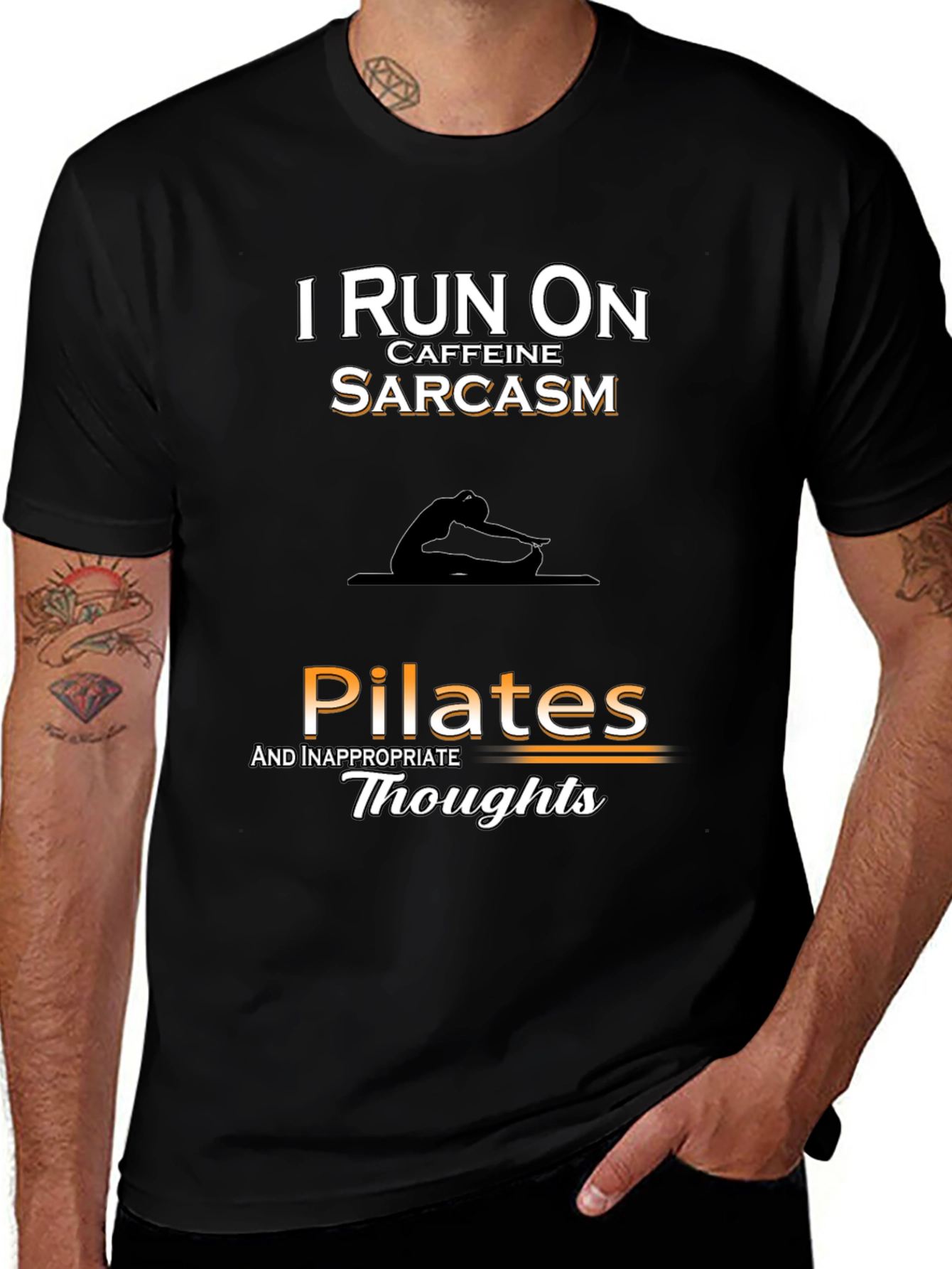 Pilates & Sarcasm T-Shirt - Funny Workout Tee