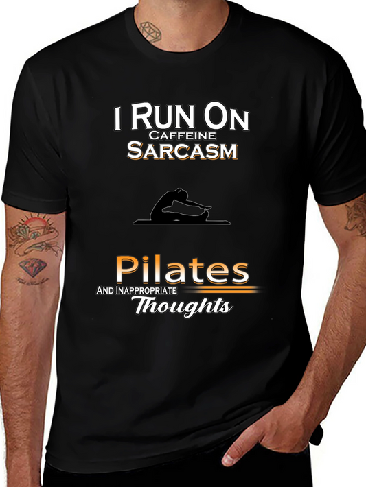 Pilates & Sarcasm T-Shirt - Funny Workout Tee