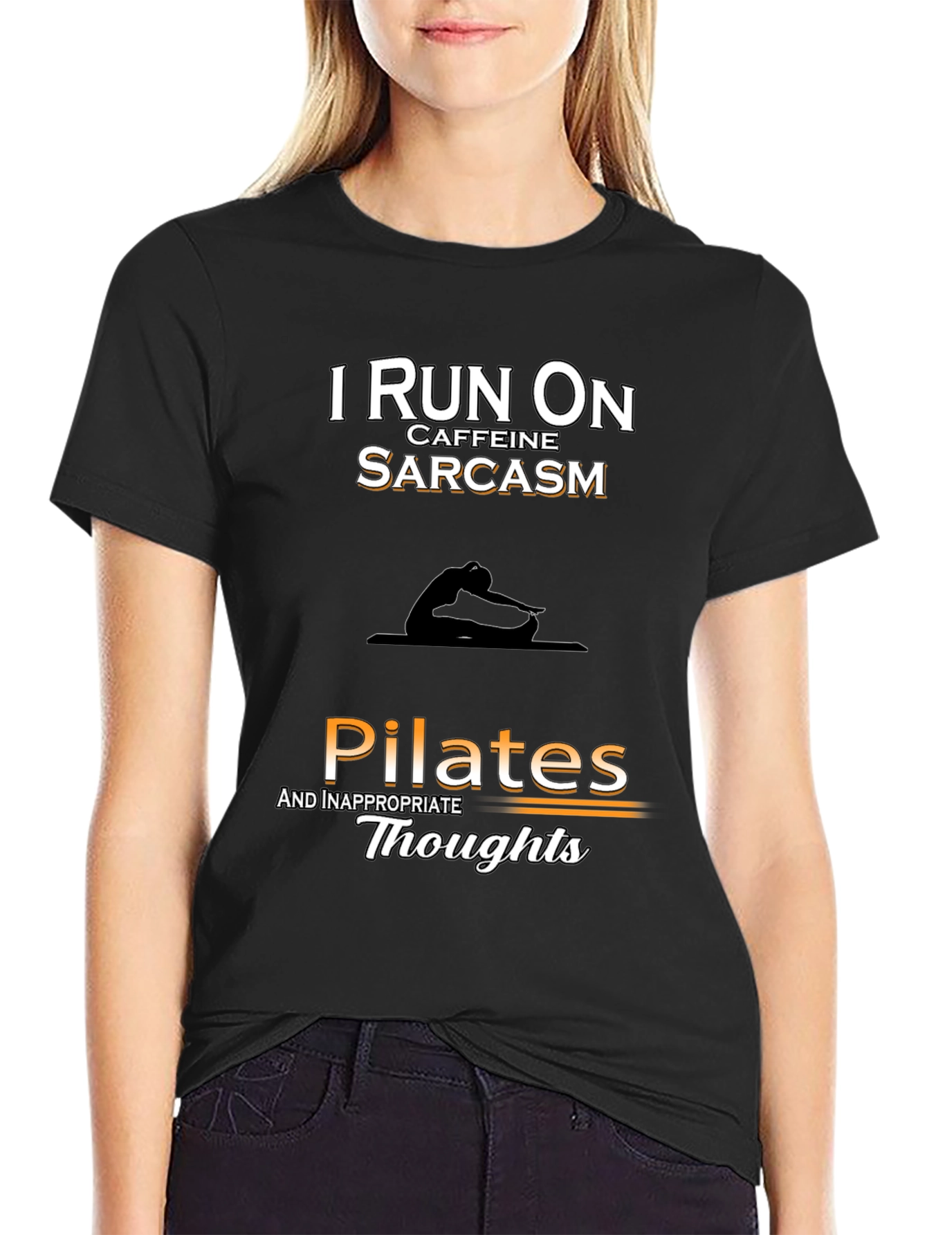Pilates & Sarcasm T-Shirt - Funny Workout Tee