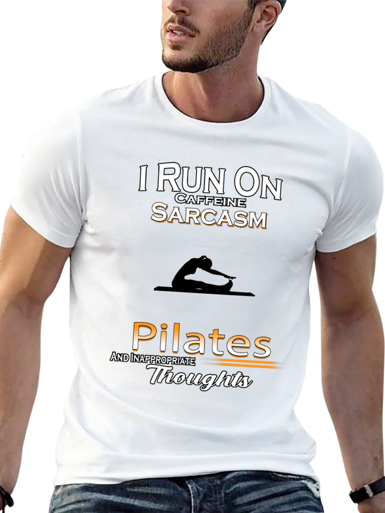Pilates & Sarcasm T-Shirt - Funny Workout Tee
