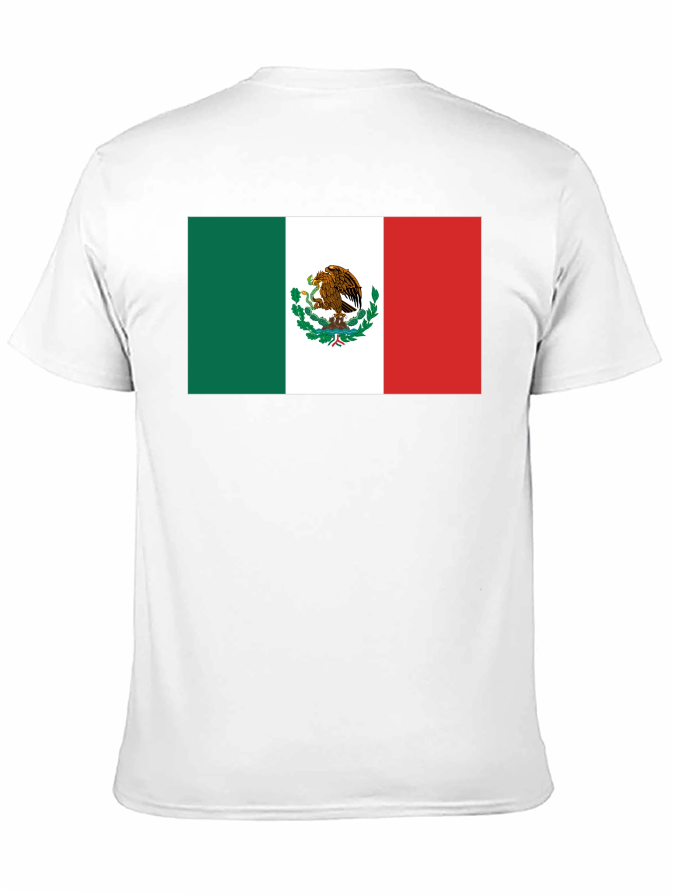Mexico Flag T-Shirt - Black Crew Neck Tee