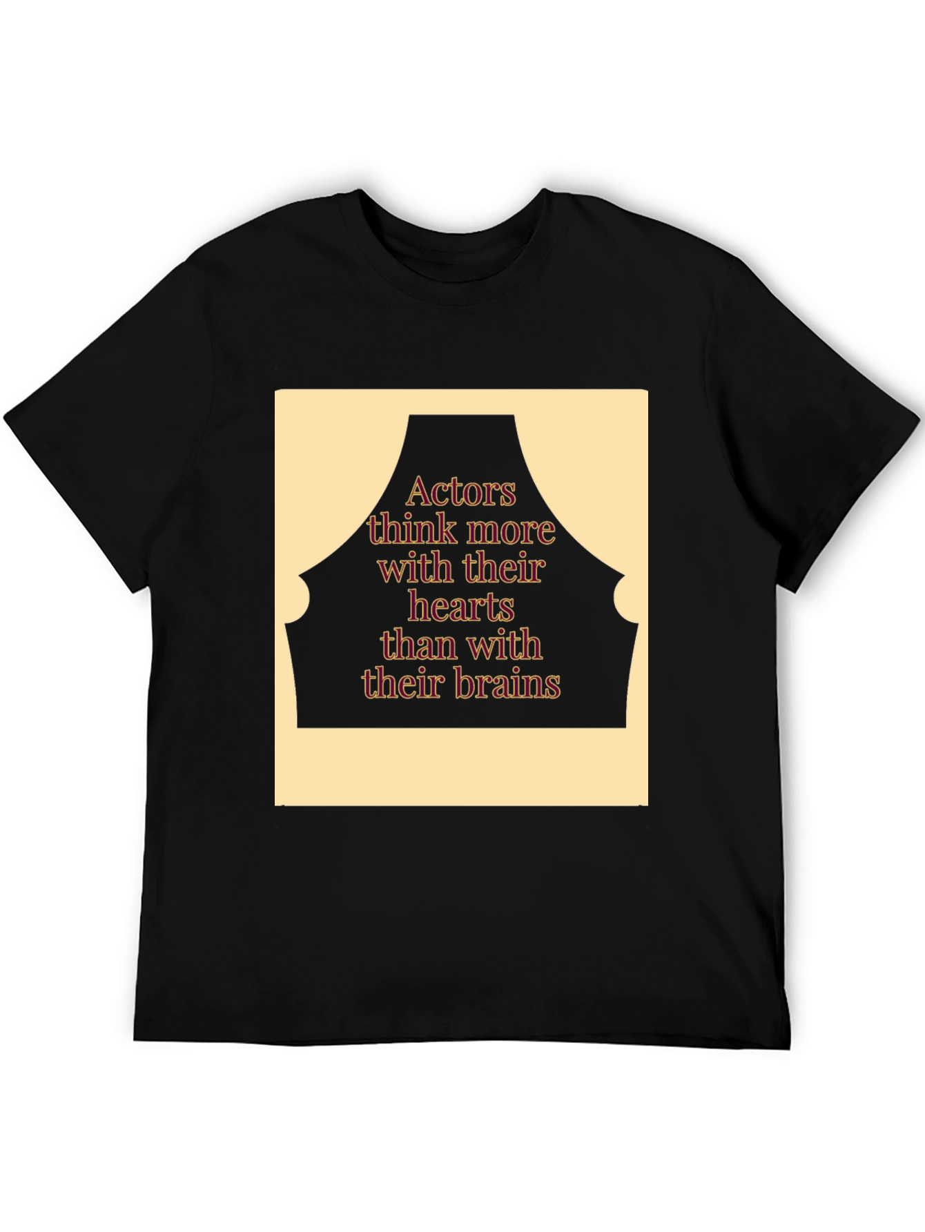 Actor Heart Over Brain Black T-Shirt