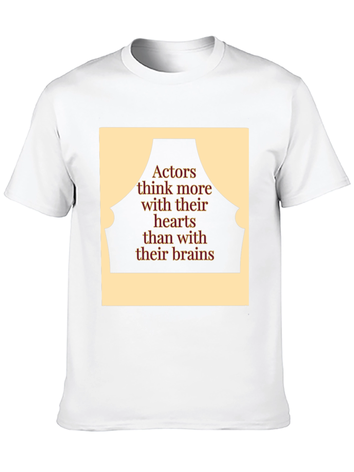 Actor Heart Over Brain Black T-Shirt