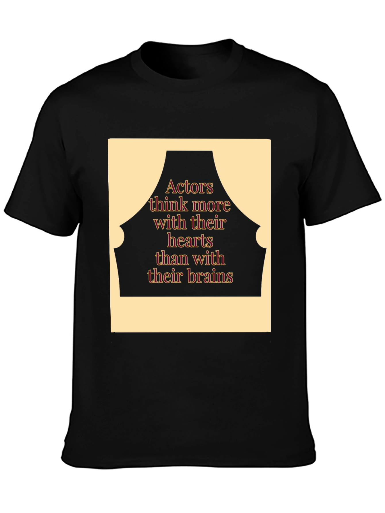 Actor Heart Over Brain Black T-Shirt