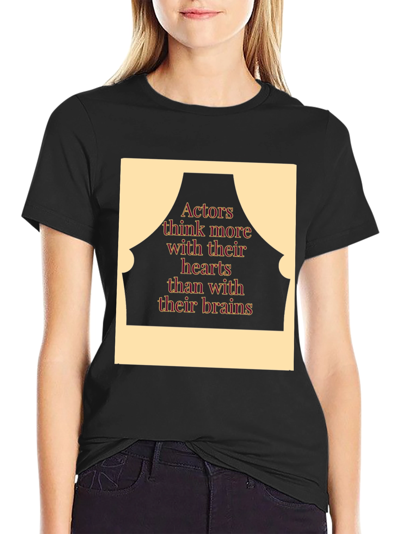 Actor Heart Over Brain Black T-Shirt