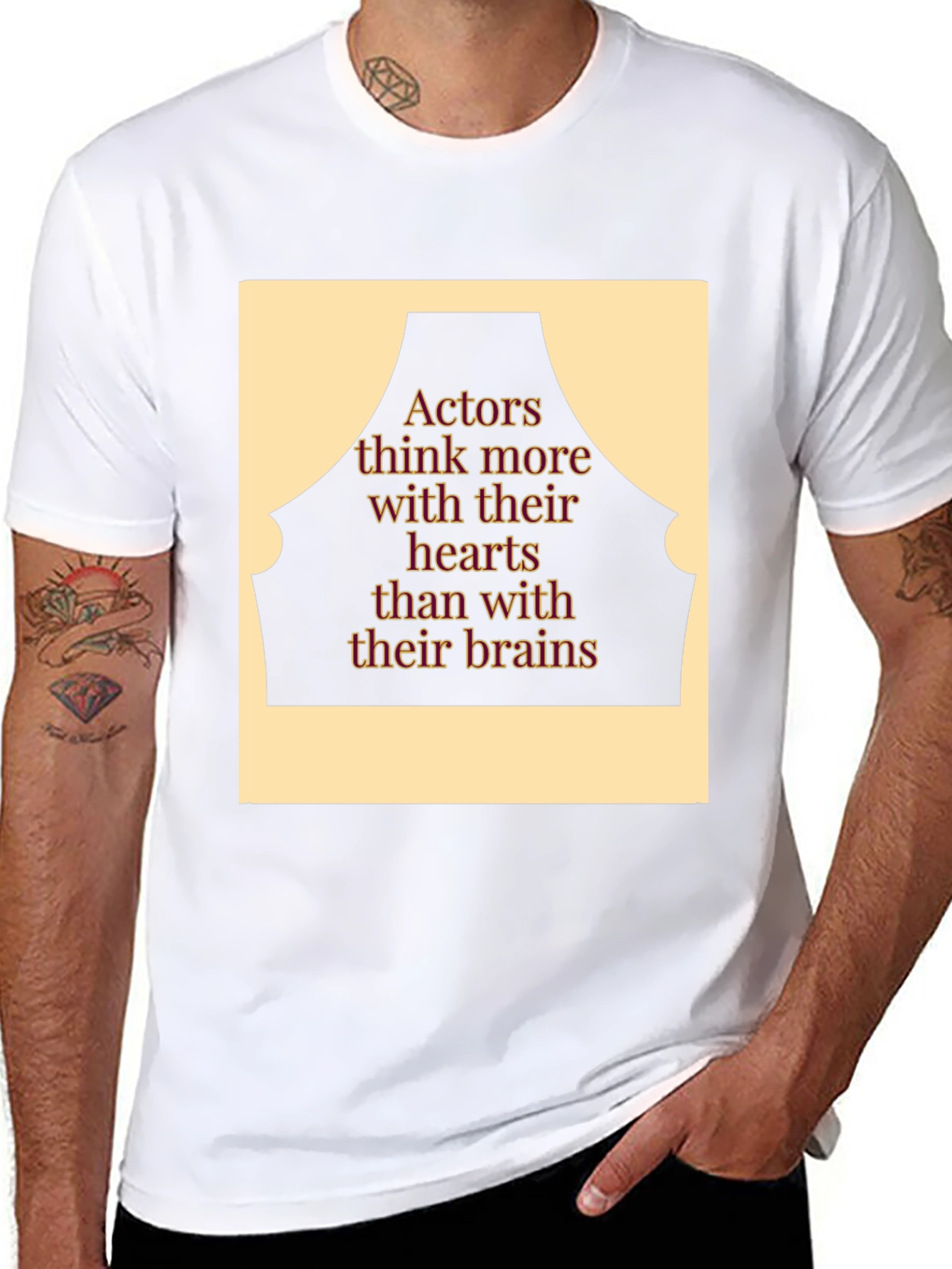 Actor Heart Over Brain Black T-Shirt