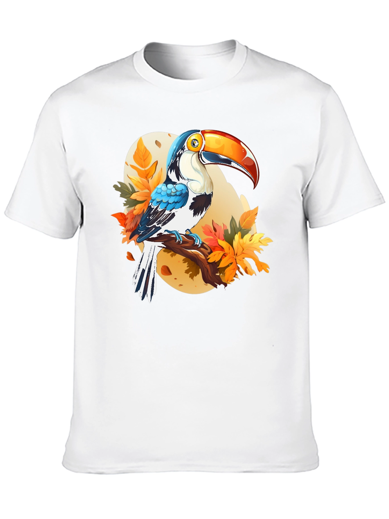 Toucan Graphic Print Black T-Shirt