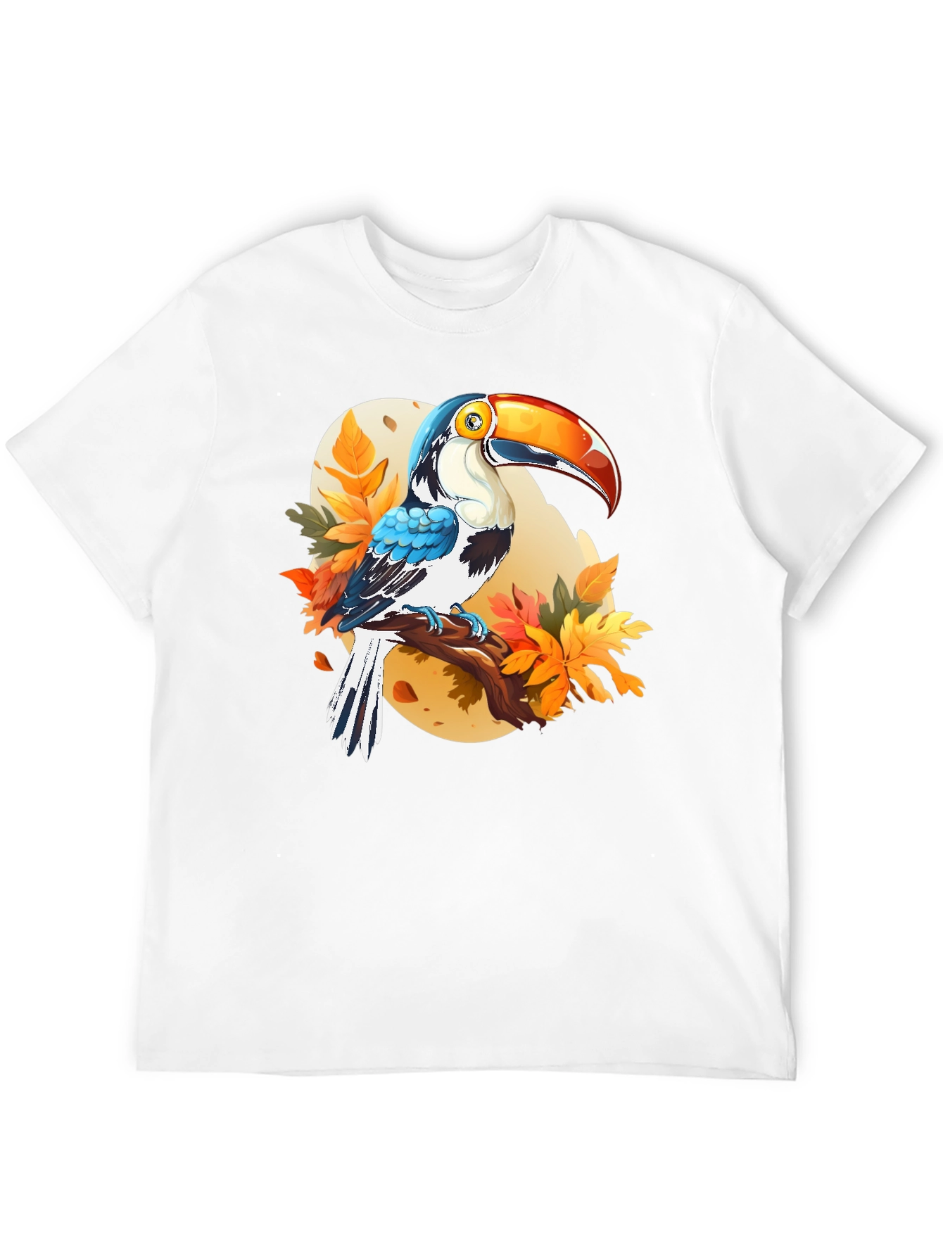 Toucan Graphic Print Black T-Shirt