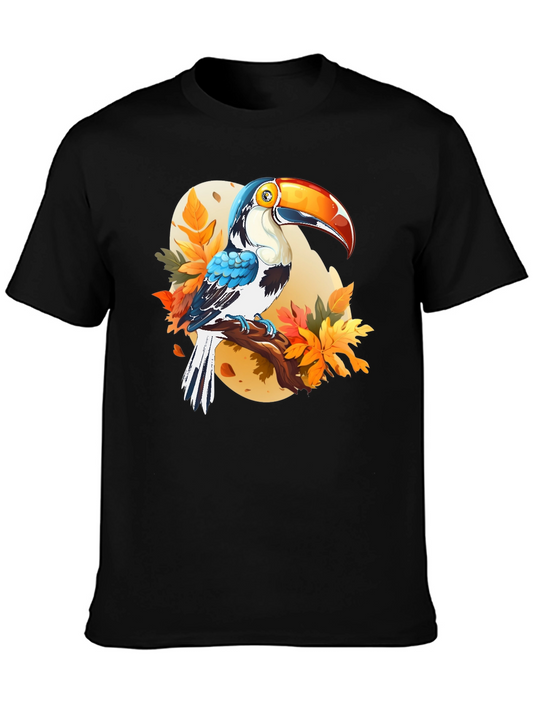 Toucan Graphic Print Black T-Shirt