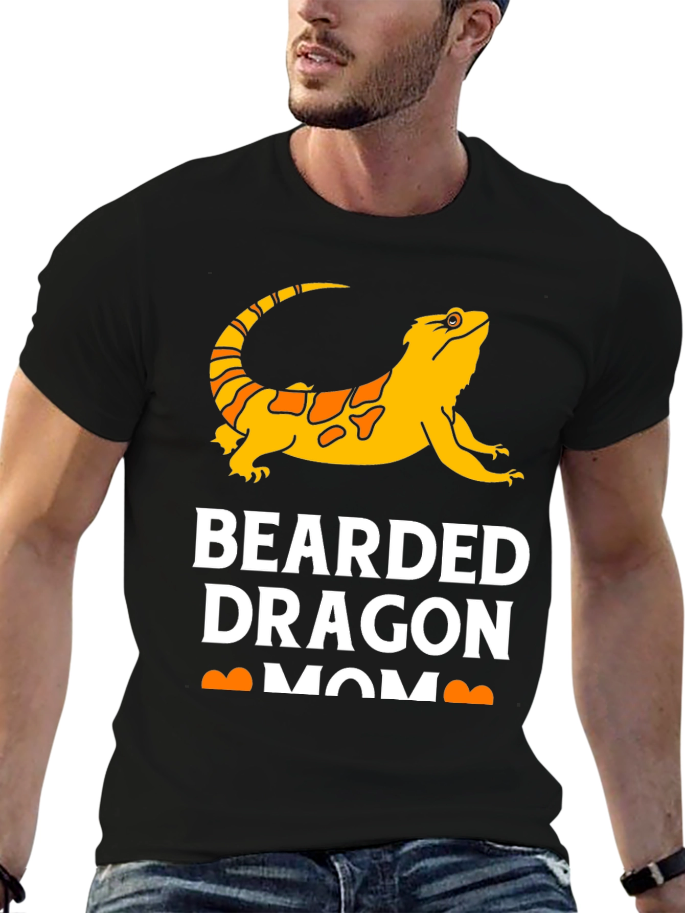 Bearded Dragon Mom T-Shirt - Black Graphic Tee