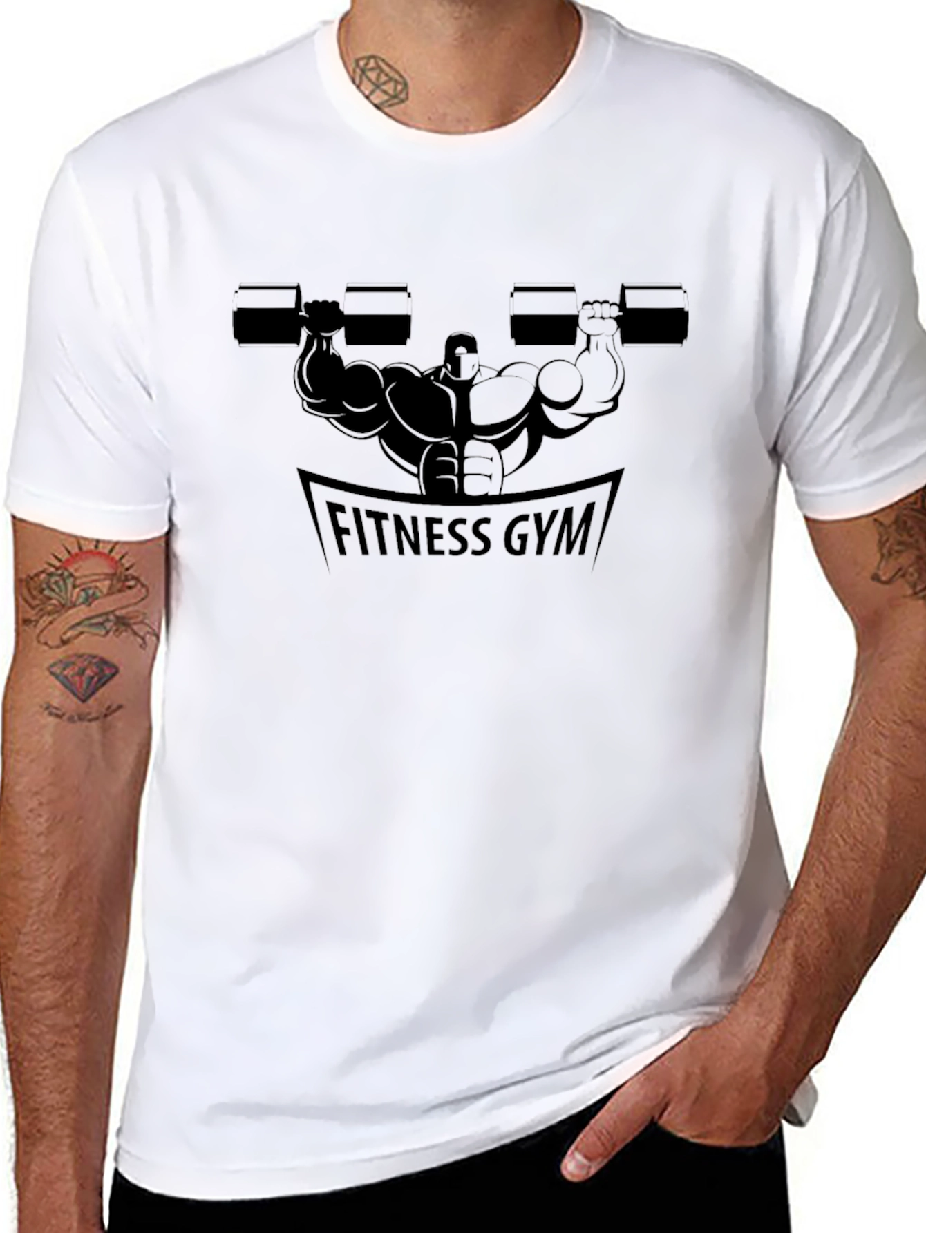 Fitness Gym Black Graphic T-Shirt for Men