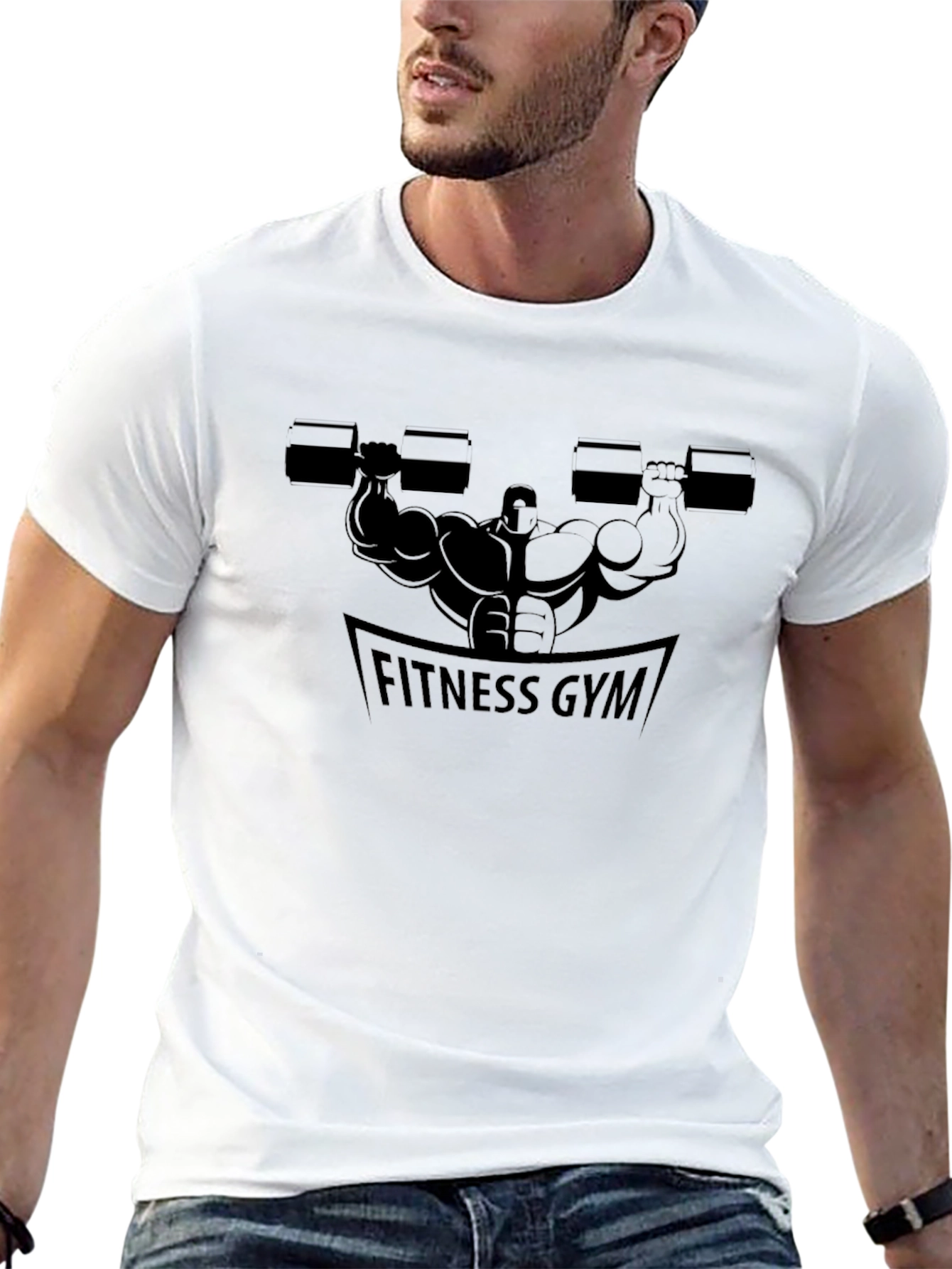 Fitness Gym Black Graphic T-Shirt for Men