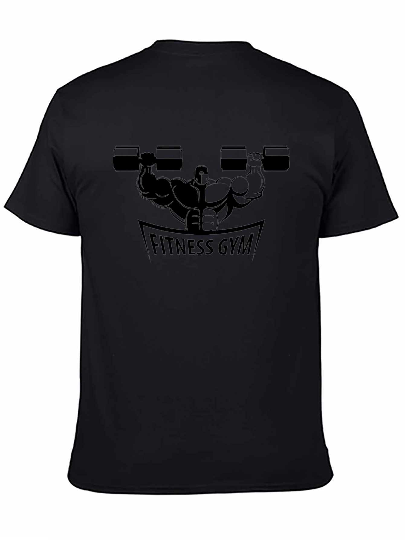 Fitness Gym Black Graphic T-Shirt for Men