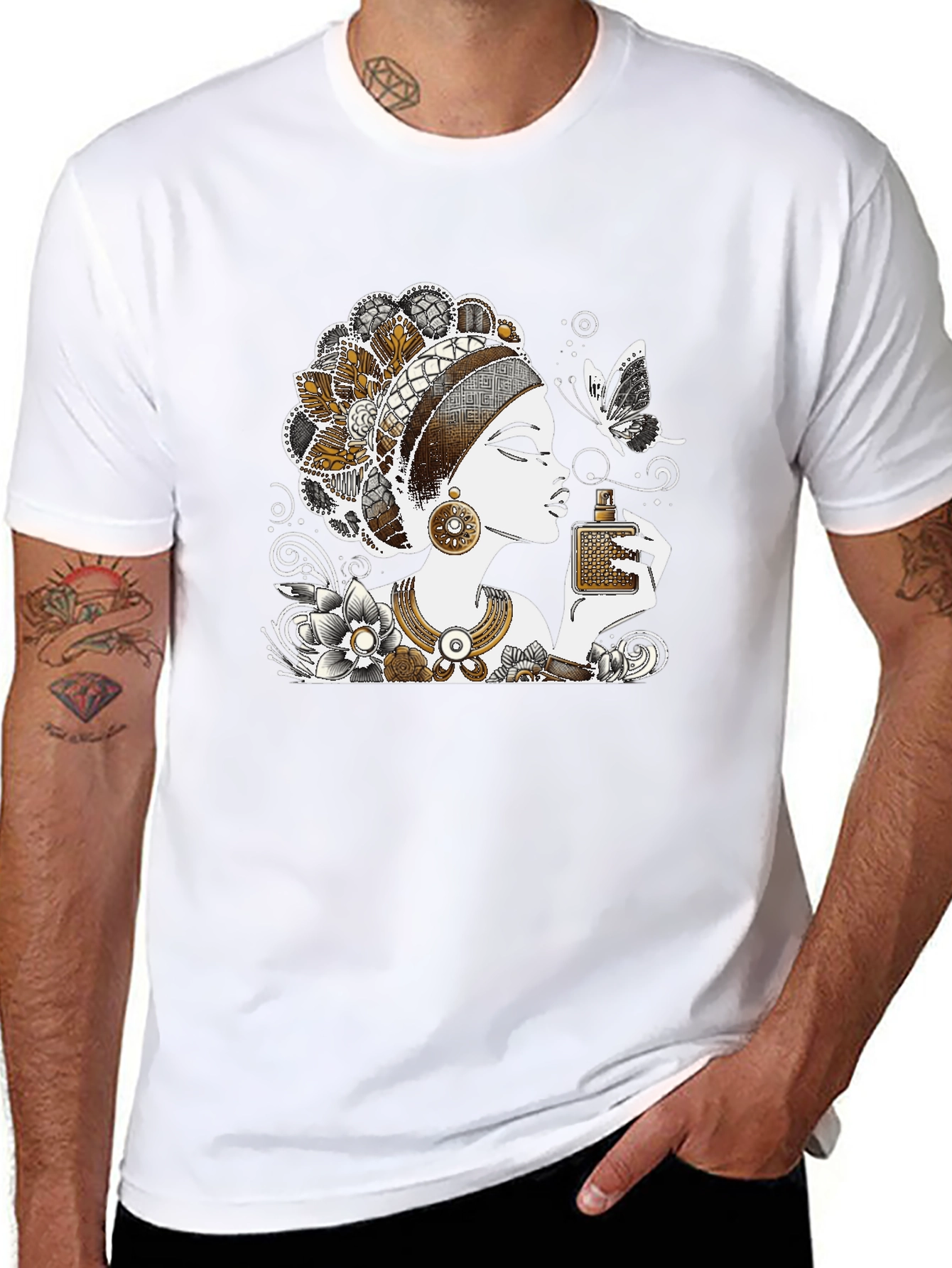 Elegant Woman Graphic Tee - Stylish Fashion