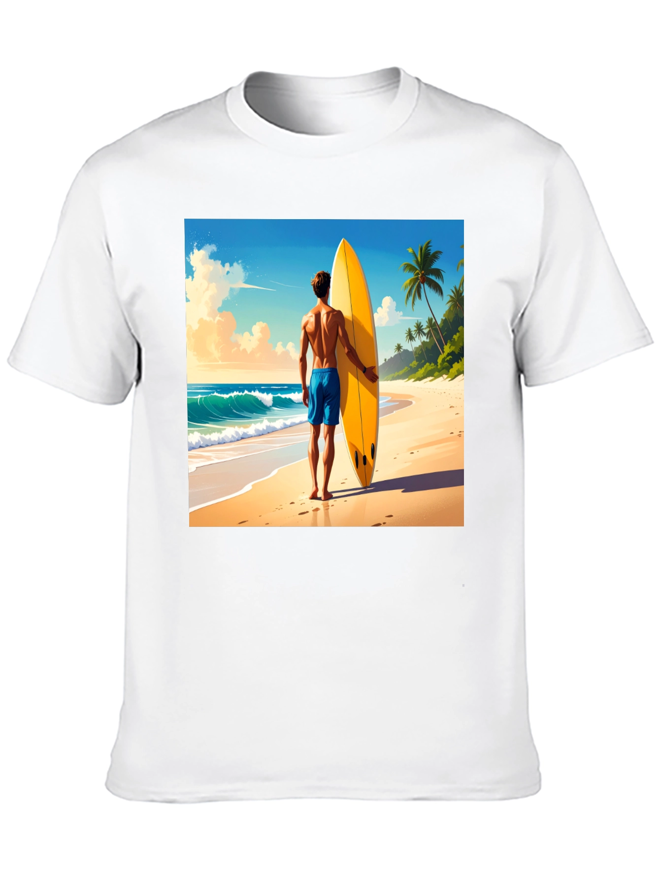 Beach Surfer Graphic Tee - Summer Vibes