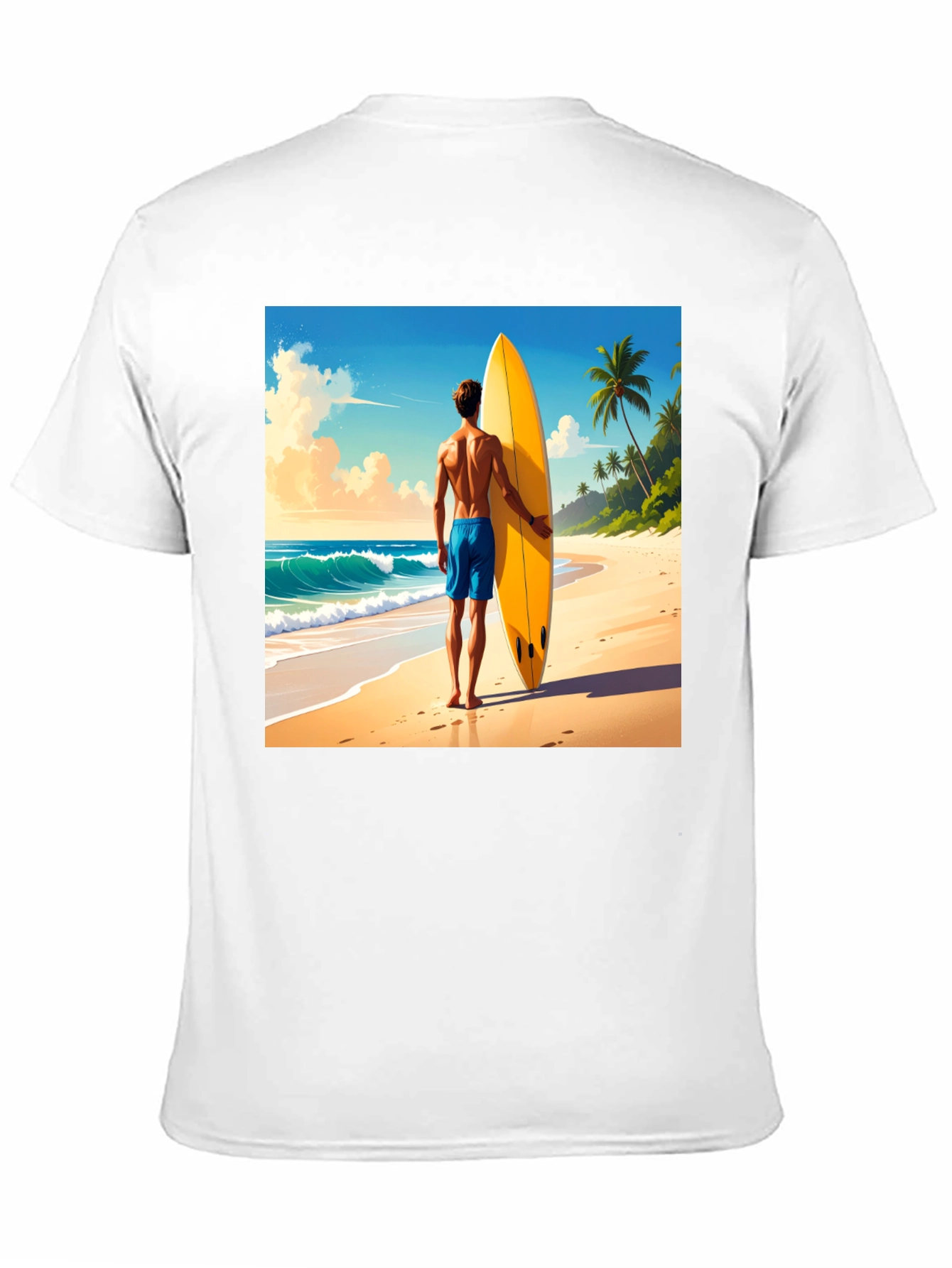 Beach Surfer Graphic Tee - Summer Vibes