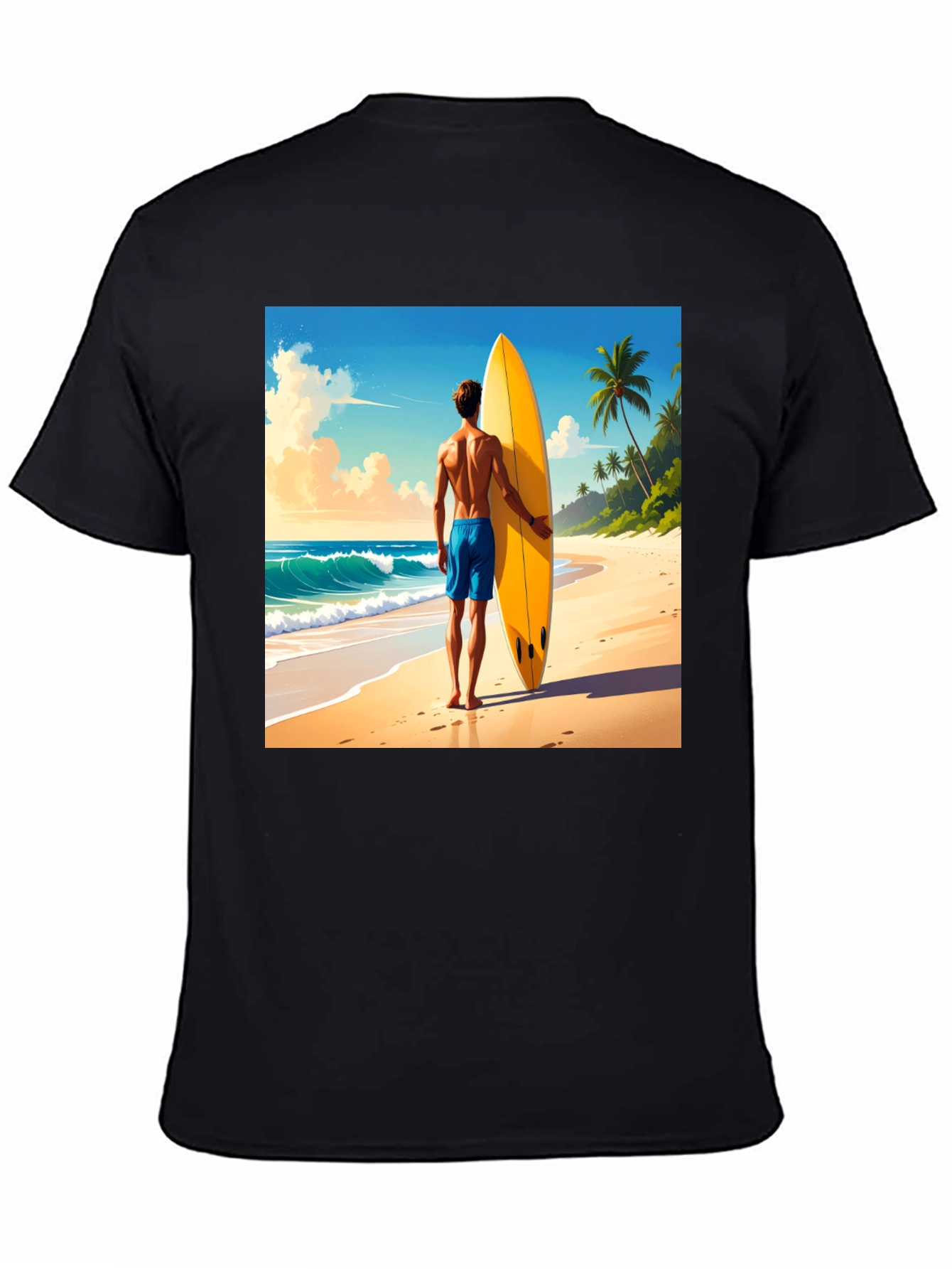Beach Surfer Graphic Tee - Summer Vibes