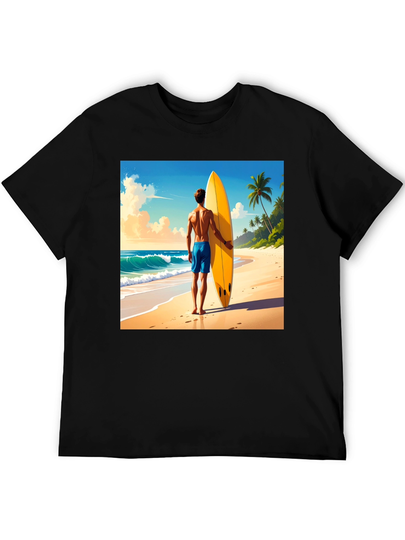 Beach Surfer Graphic Tee - Summer Vibes