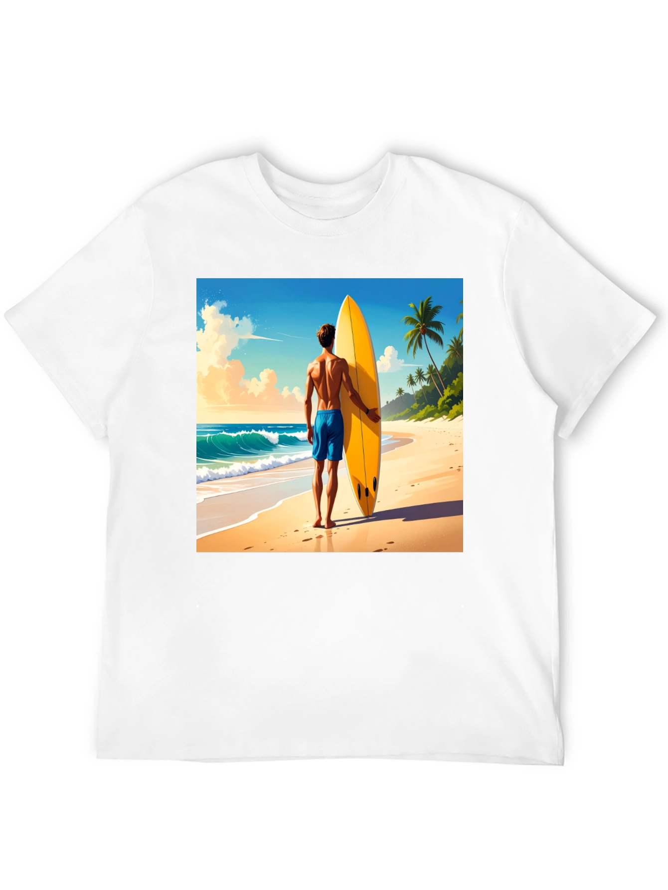 Beach Surfer Graphic Tee - Summer Vibes