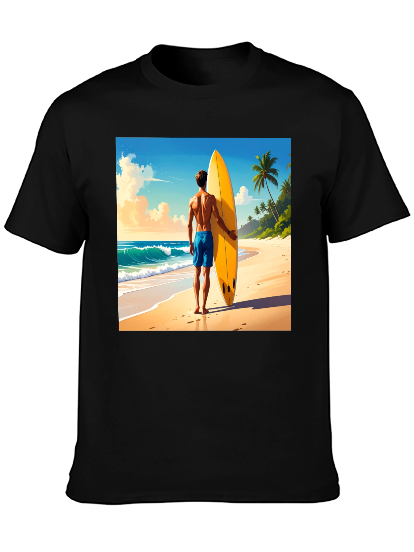 Beach Surfer Graphic Tee - Summer Vibes