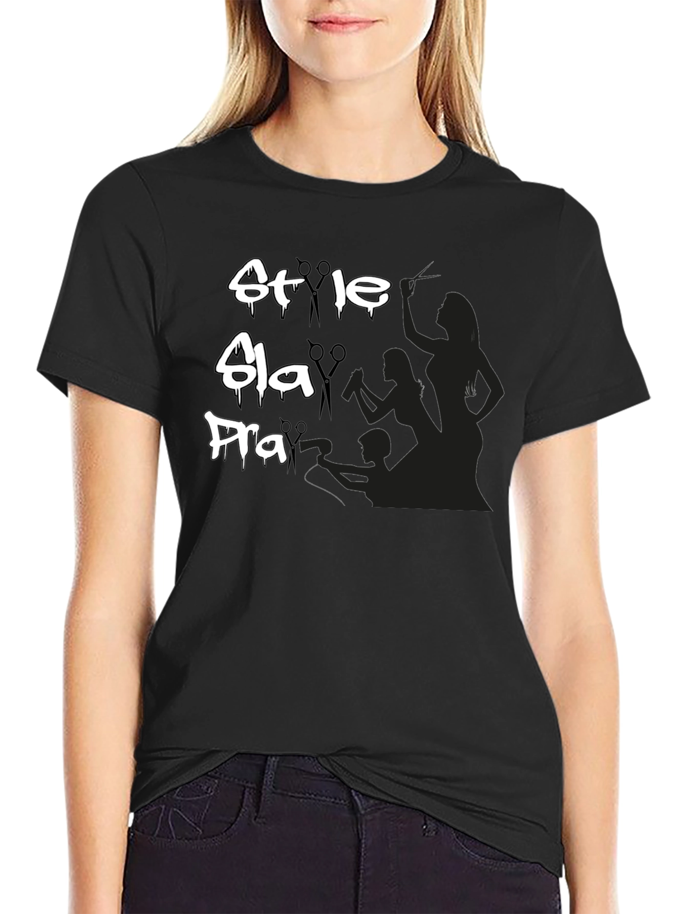 Style Bla Hair Salon Black Graphic T-Shirt