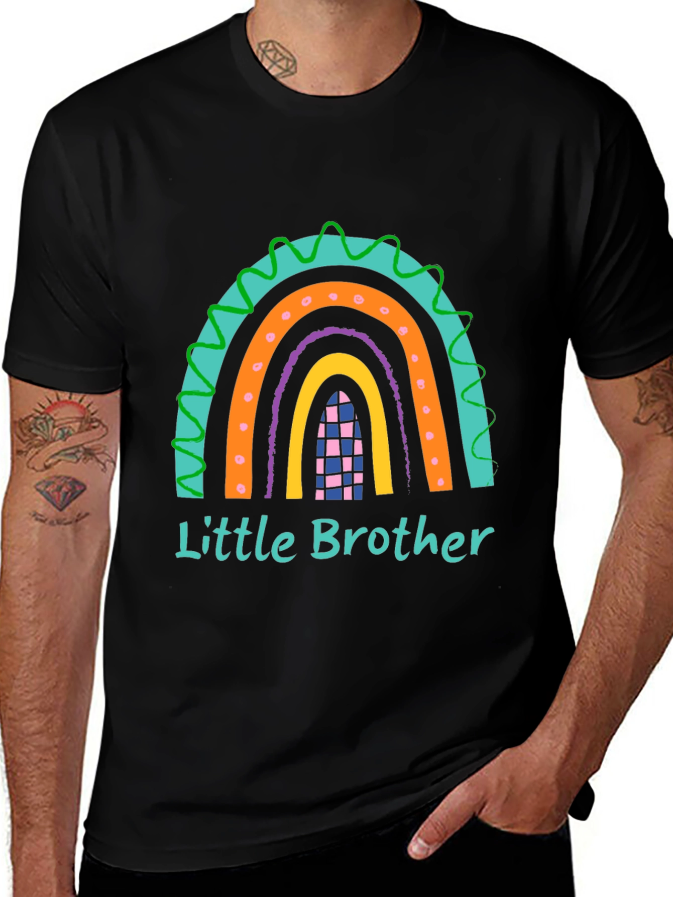 Little Brother Rainbow Graphic T-Shirt