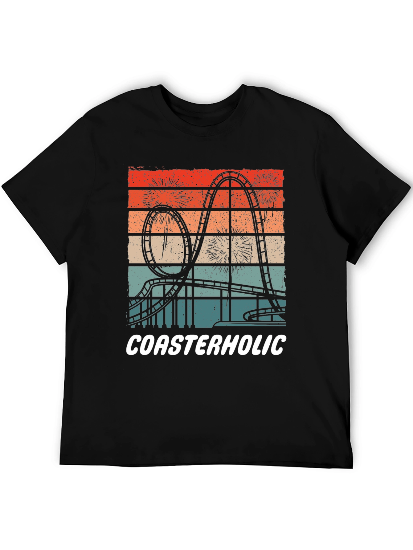 Coasterholic Retro Roller Coaster T-Shirt