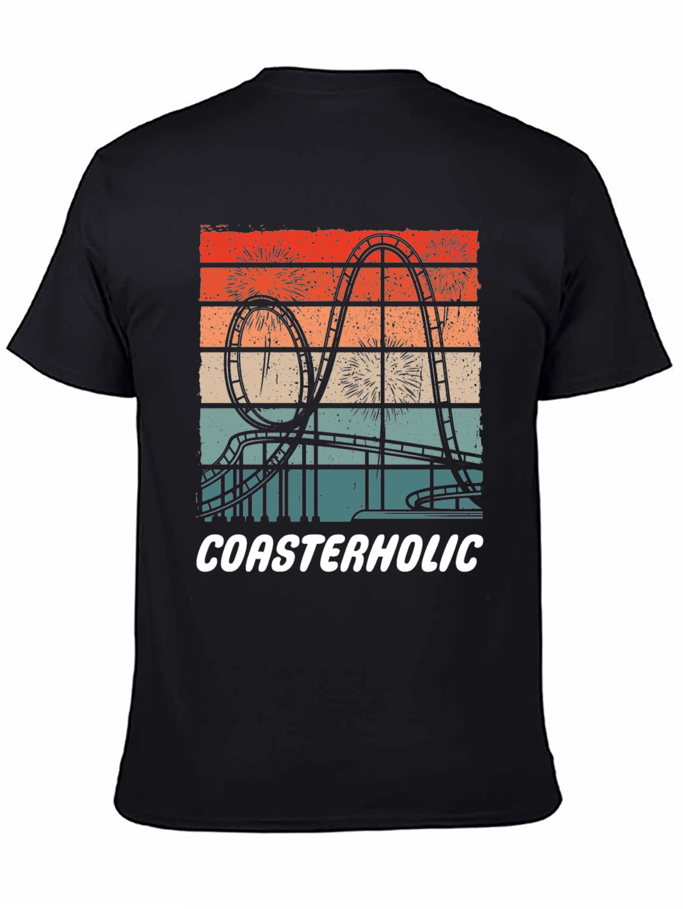 Coasterholic Retro Roller Coaster T-Shirt