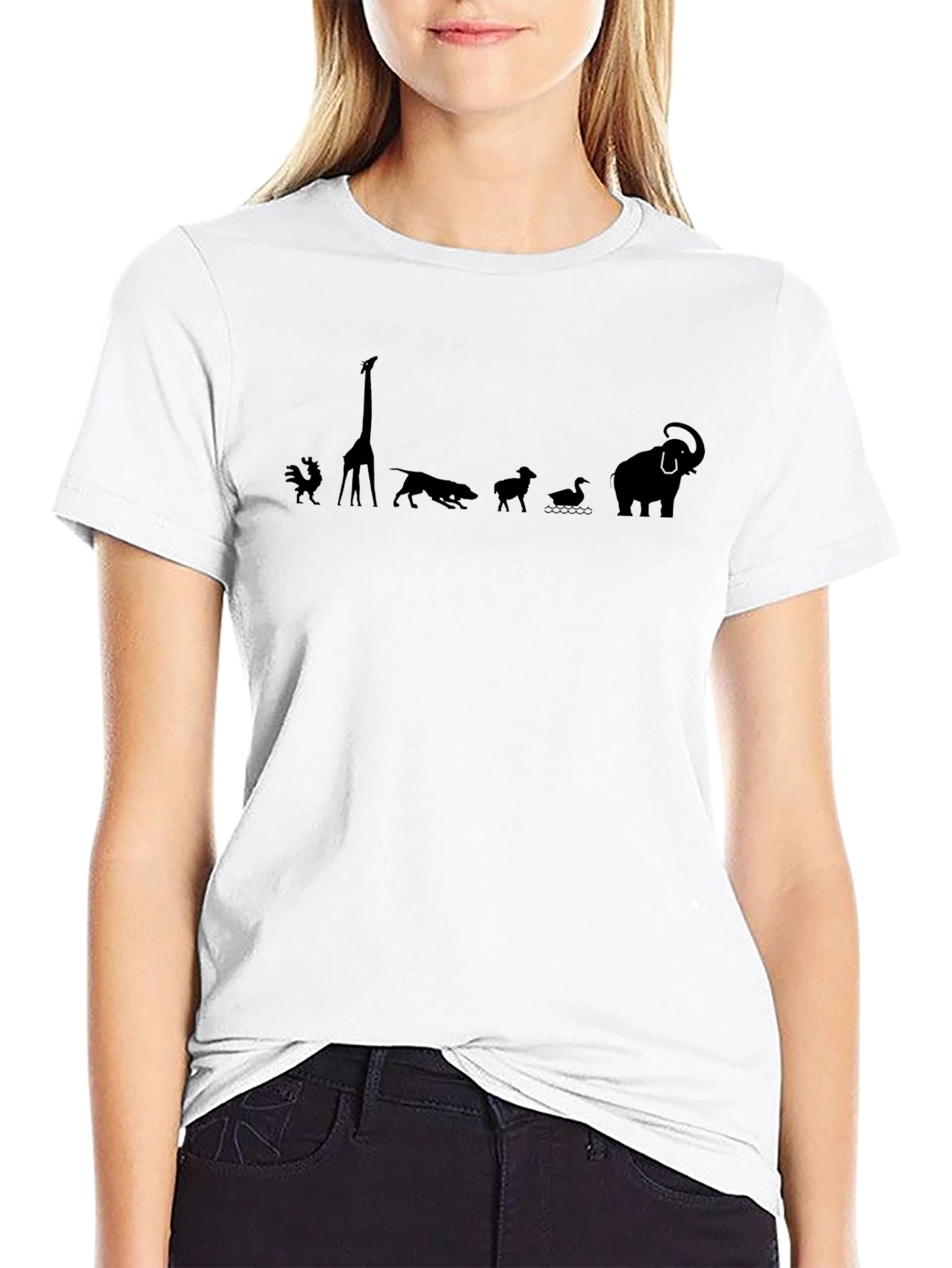 Animal Silhouette Black T-Shirt